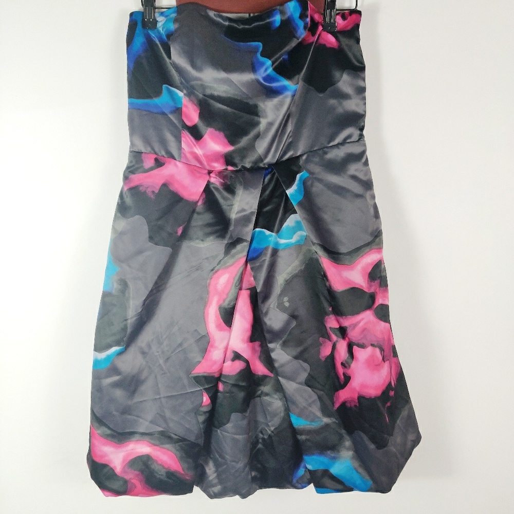 Express Bubble Hem Short Strapless Dress Size 12